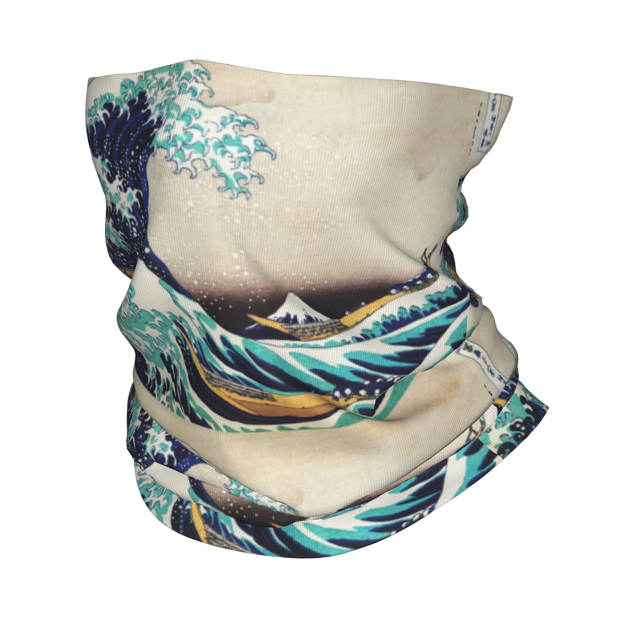 Neck Gaiter Fleece - 가나가와의 대파도 겨울용 헤드밴드 넥워머 남녀공용