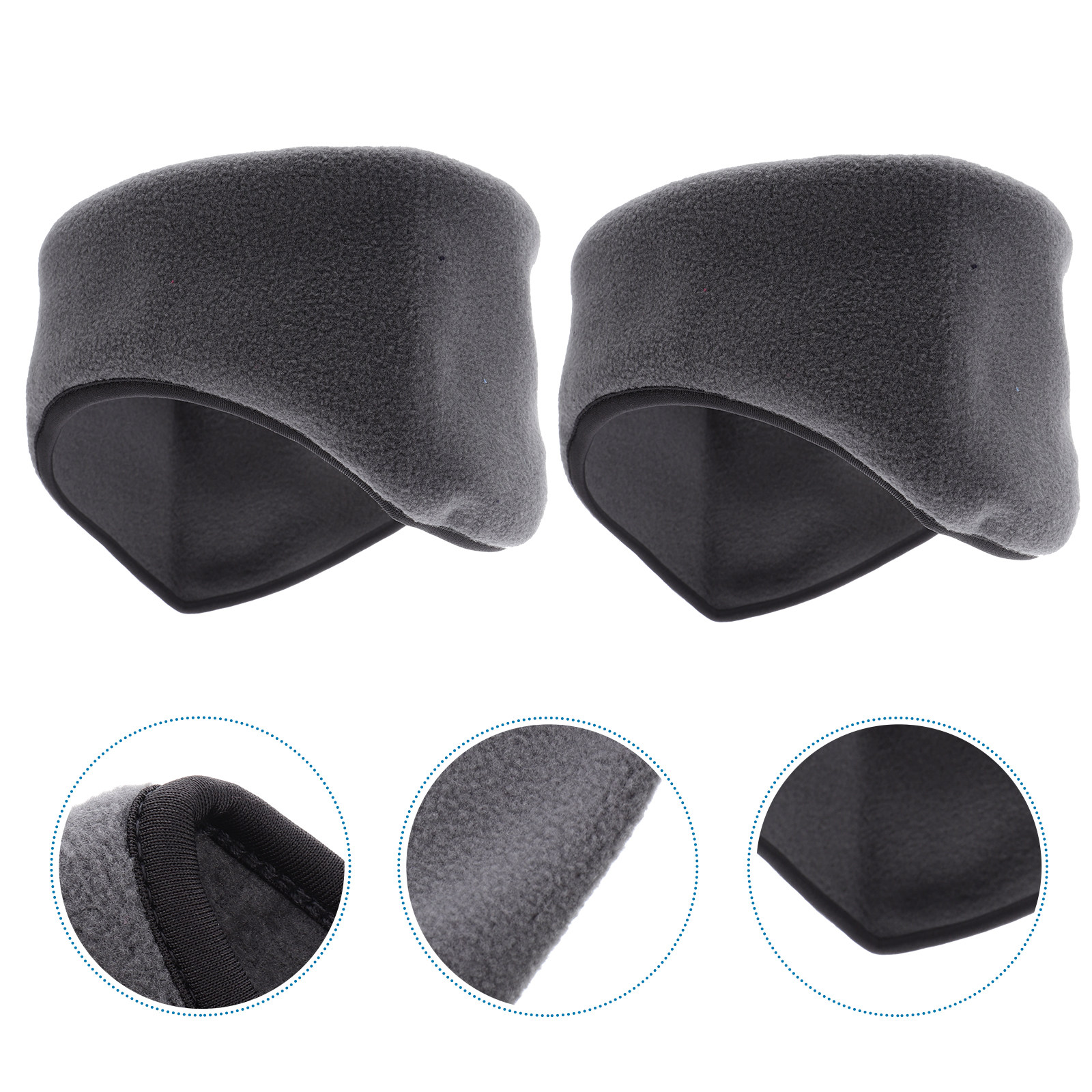 Fleece Ear Warmer Band - 2개입 따뜻한 방풍 귀마개 헤어밴드 폴라