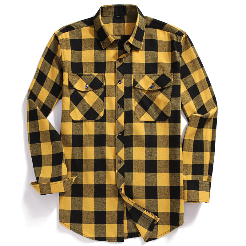 가을 남성 긴팔 캐주얼 버튼 셔츠 플란넬 체크 무늬 레 - Flannel Shirt Lined 리뷰 및 가격