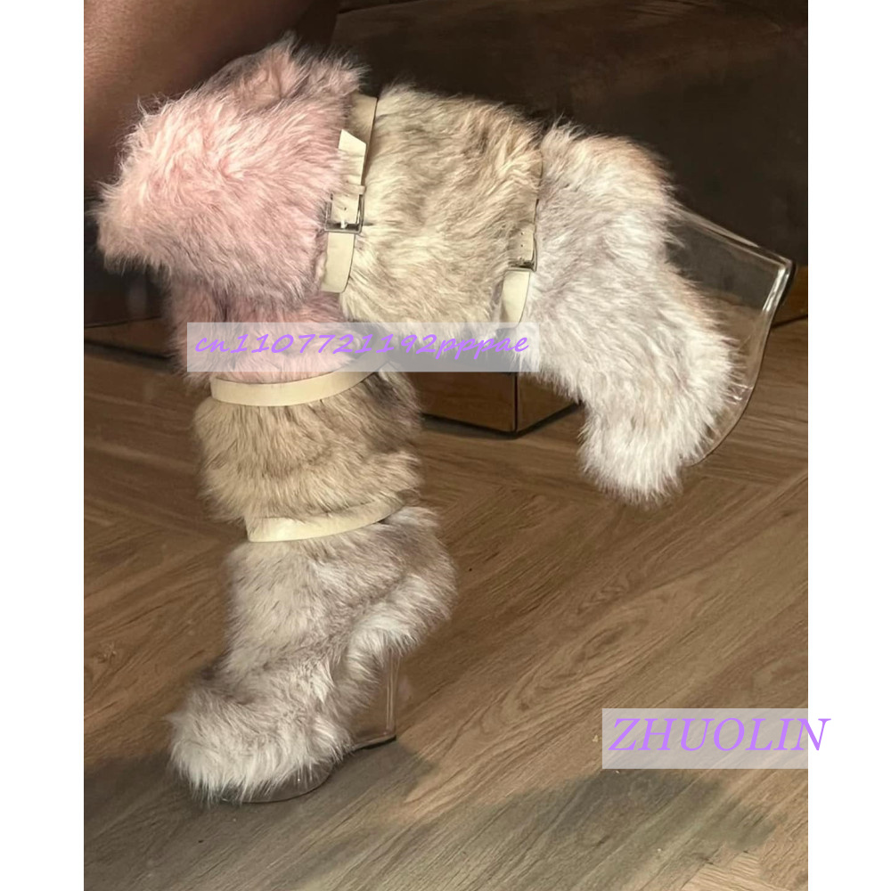 겨울 그라데이션 퍼리 투명 웨지 부츠 여성용 스위트 벨 - Waterproof Winter Boot 리뷰 및 가격