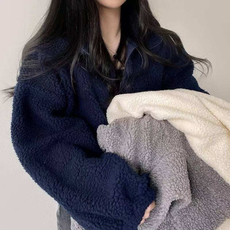 여성용 스탠드 칼라 크롭 집업 후드 재킷, 플리스 안감 - Sherpa Hoodie Fleece 리뷰 및 가격