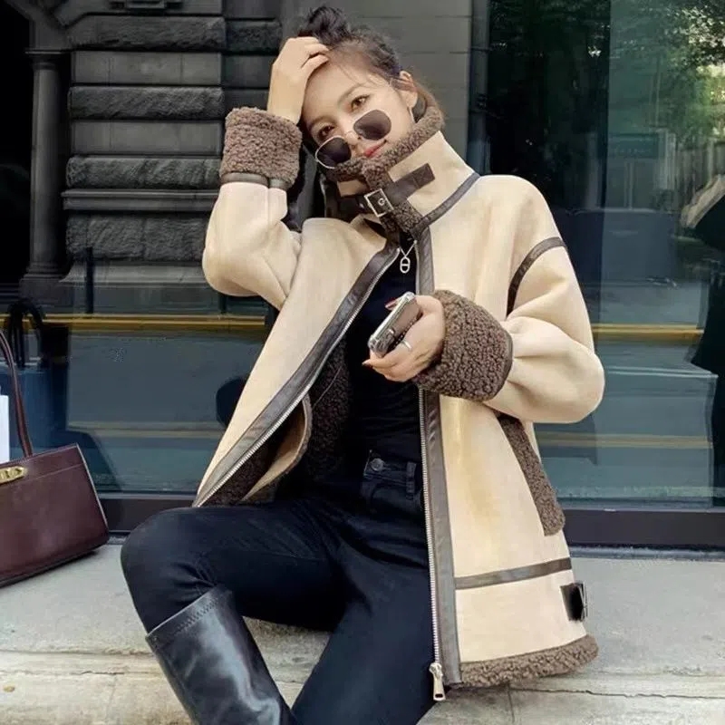여성용 양모 모피 코트, 루즈한 다목적 모피 코트, 벨 - Wool Coat Peacoat 리뷰 및 가격